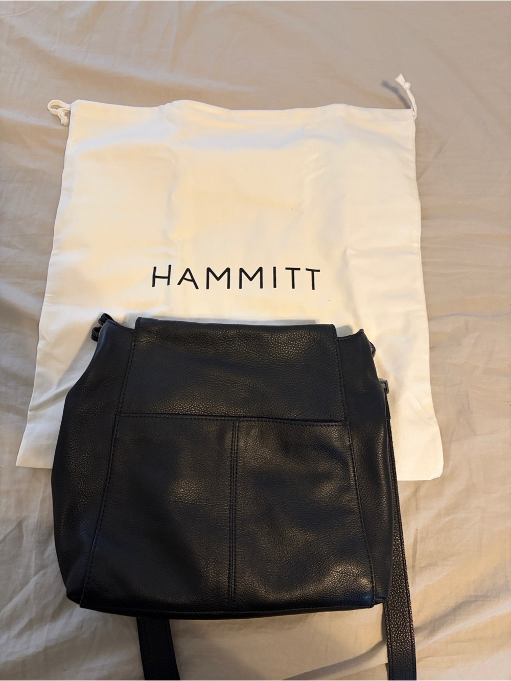 Hammitt Crossbody in Soft Buttery Black Leather with Tags